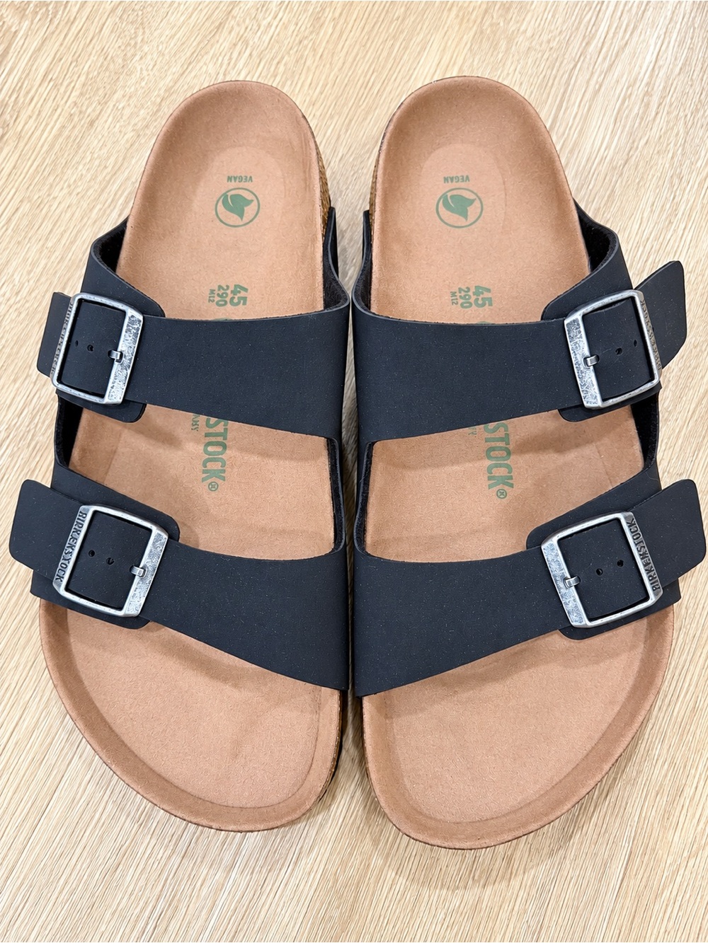 Birkenstock Arizona Vegan Regular Fit Birko Flor Black US Men's 45 M12 New